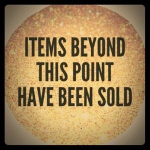 Sold Beyond This Point